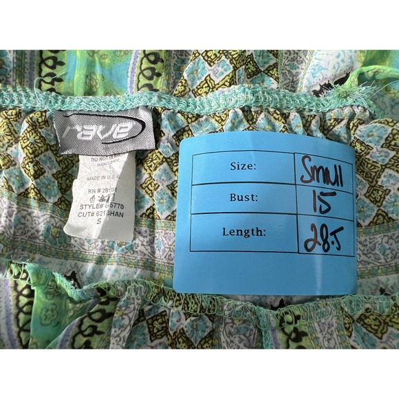 Rave Women's Vintage Y2K Babydolll Boho Sleeveless Blouse Small USA Made - Picture 2 of 5